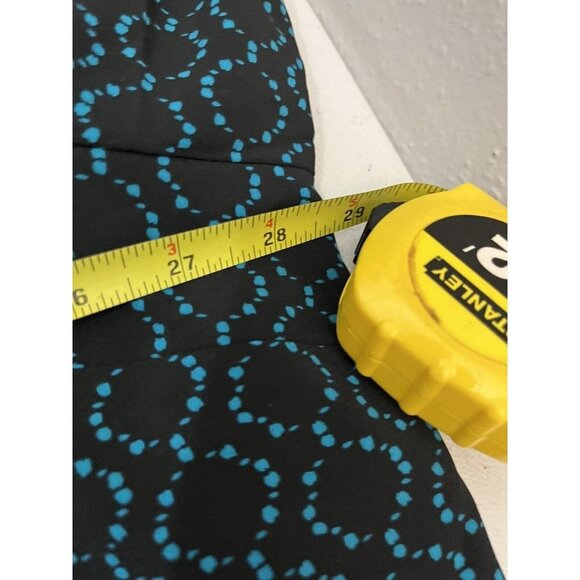 Catherines Blouse Women 3X Black And Teal Roll Up Long Sleeve Button Up - Picture 7 of 8